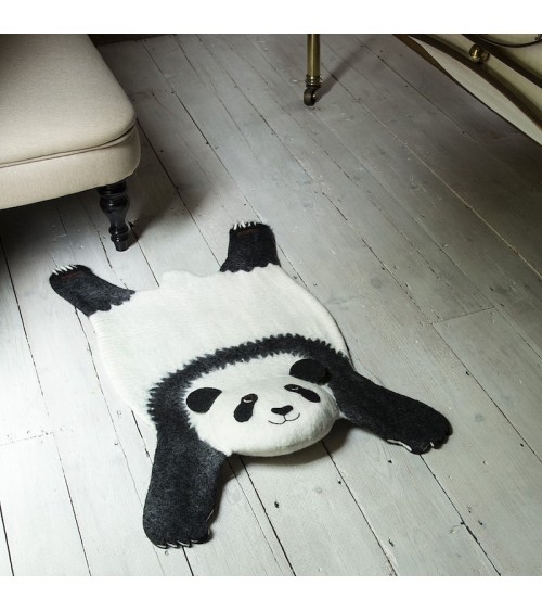 Ping il Panda - Tappeto in lana per bambini Sew Heart Felt tappeti in lana naturale fatti a mano Tappeto animali bambini