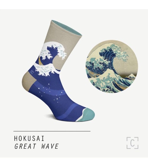 Calzini - La grande onda di Kanagawa - Katsushika Hokusai Curator Socks calze da uomo per donna divertenti simpatici particolari