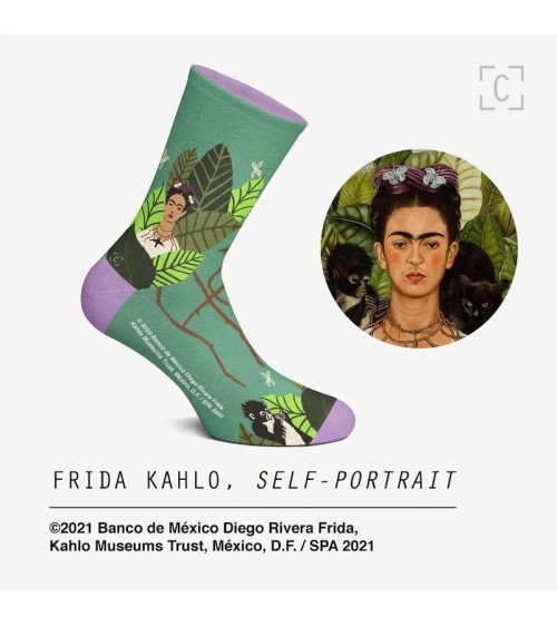 Socken - Frida Kahlo Selbstportait Curator Socks socke kuschelsocken für damen lustig herren farbige coole socken
