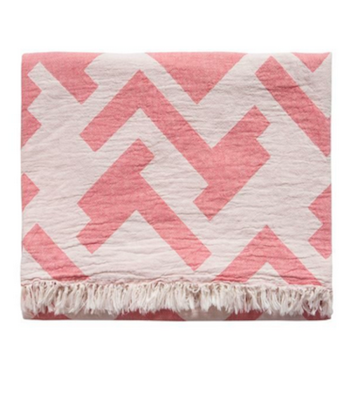 Cotton Blanket - FLORENS Copper Brita Sweden best cozy soft throws and blankets for sofa