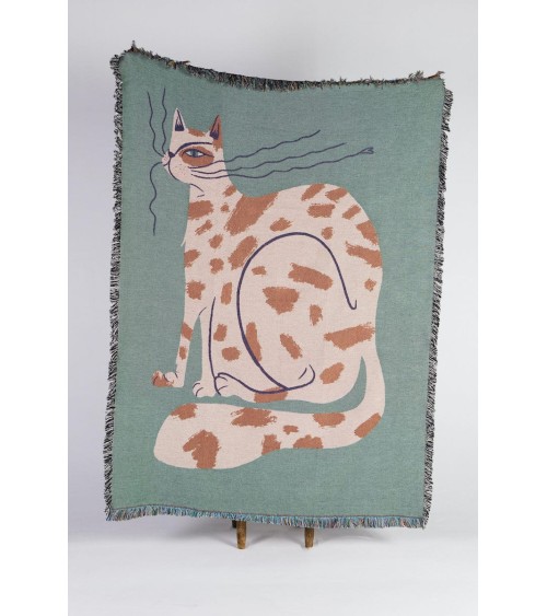 The Choupette after Karl - Woven cotton blanket Mad Marie best cozy soft throws and blankets for sofa