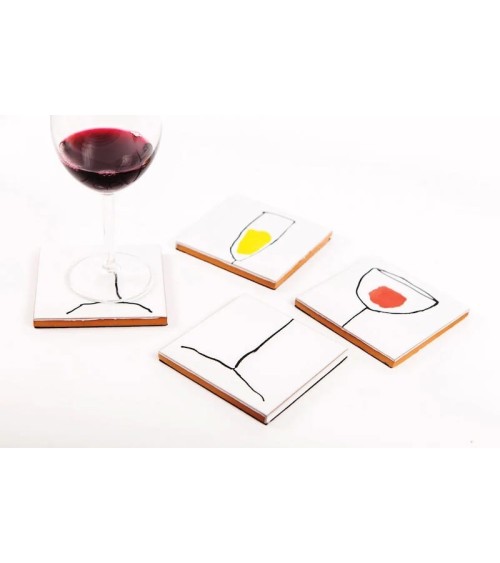 Weingläser - Glasuntersetzer aus Keramik Bussoga untersetzer für gläser design modern kaufen set