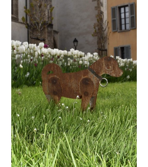 Bouvier de l'Appenzell - Décoration jardin en métal rouillé Emil Neff decobalcon terrasse exterieur original design