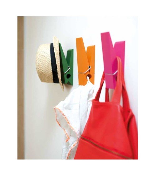 Pince Alors - Rose - Patère murale design SwabDesign Kitatori suisse