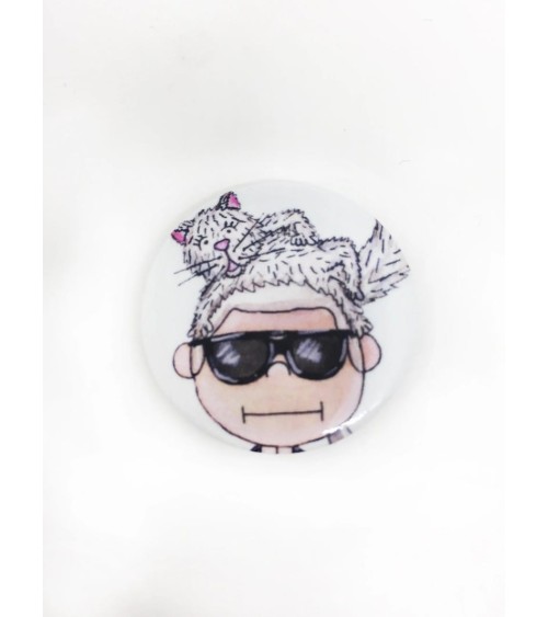 Badge - Karl & Choupette KAHRI pins rare métal originaux bijoux suisse