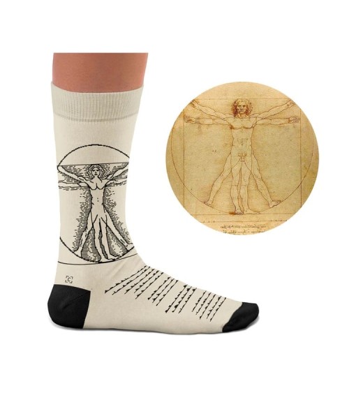 Calzini - Uomo vitruviano Curator Socks calze da uomo per donna divertenti simpatici particolari