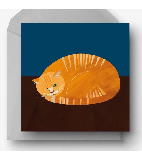 Biglietto d'auguri - Gatto zenzero Ellie Good illustration spiritoso auguri buon compleanno matrimonio di nascita bimbo di na...