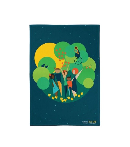 La fête de la terre - Serviette, torchon de cuisine Ellie Good illustration torchon vaisselle qualité serviette haut de gamme...