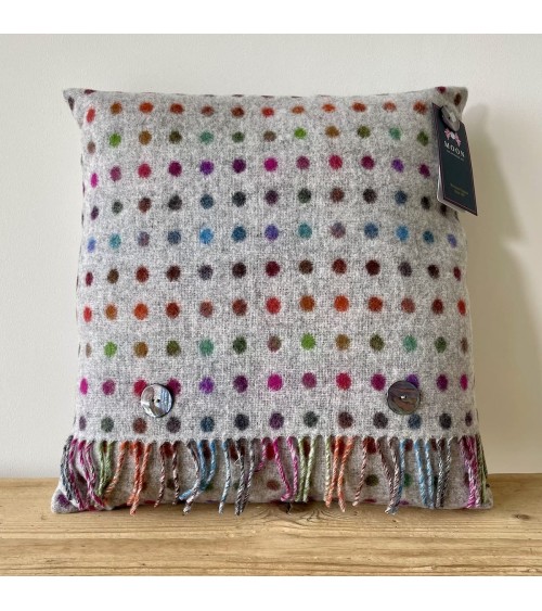 MULTI SPOT Grau - Kissen für Sofa aus Merinowolle Bronte by Moon zierkissen sofa deko kissen kaufen dekokissen sofakissen
