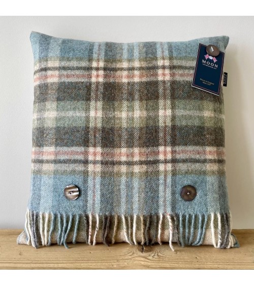 GLEN COE Aqua - Sofa Cushion in wool Bronte by Moon decorative accent throw pillows cases sofa original