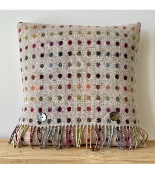 MULTI SPOT Beige - Sofa Cushion in merino wool Bronte by Moon decorative accent throw pillows cases sofa original