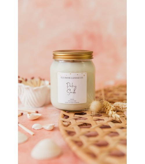 Sable rose - Bougie Parfumée  artisanale maison originale naturelle suisse
