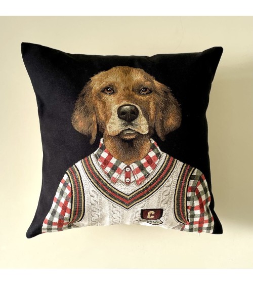 Golden Retriever, Preppy Look - Cushion cover Yapatkwa decorative accent throw pillows cases sofa original