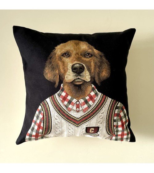 Golden Retriever, Look BCBG - Housse de coussin Yapatkwa coussins décoratifs pour canapé salon deco original suisse