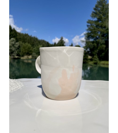 Grand Mug en porcelaine - Vapor Rose Maison Dejardin design à café thé cappuccino originale grande grosse original fun