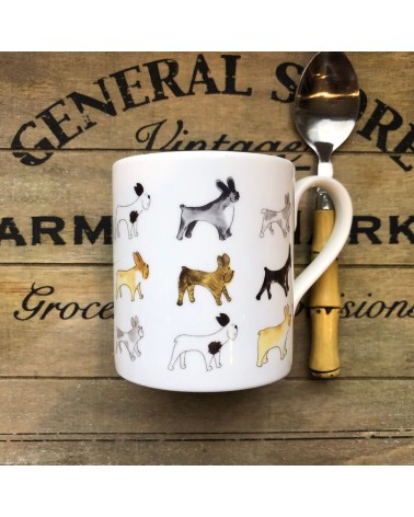 Mug - French Bulldog Illustration by Abi coffee tea cup mug funny