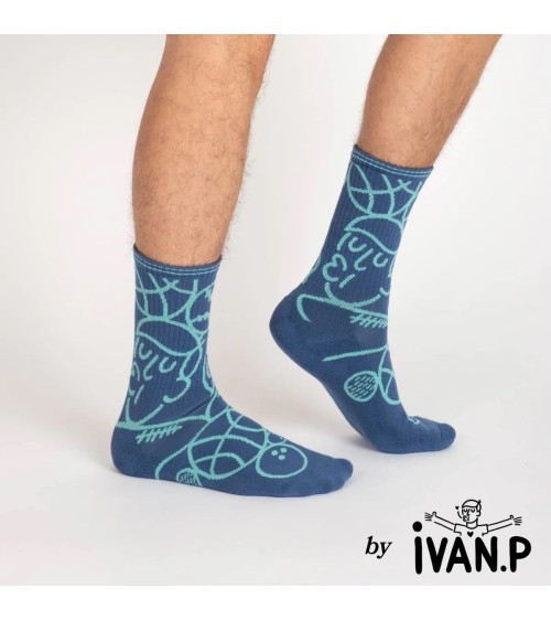 Chaussettes de sport - Ivan Peev Label Chaussette jolies pour femme originales pour homme chausset rigolotes drole Suisse