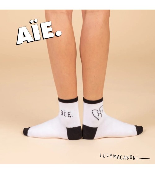 Aïe - Sneaker Socken Label Chaussette socke kuschelsocken für damen lustig herren farbige coole socken