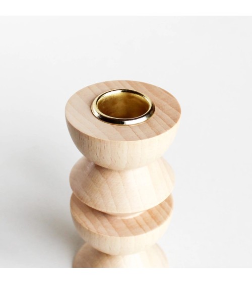 Totem 3 - Portacandele in legno 5mm Paper Candelieri e Portacandele design svizzera originale