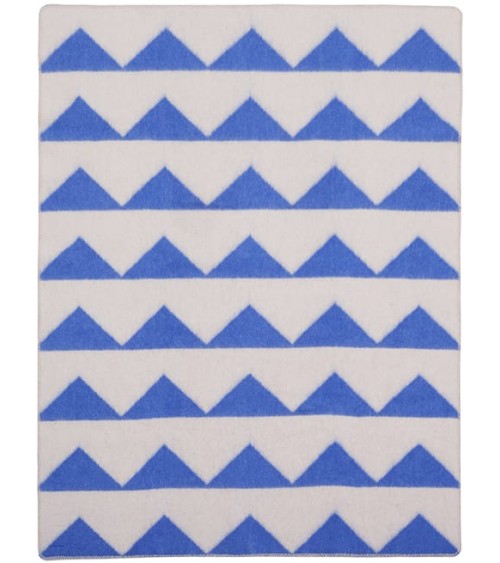 ARCTIC Cobalt - Wool and cotton blanket Brita Sweden best cozy soft throws and blankets for sofa