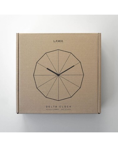 Delta Clock Smoked Oak - Wooden Wall Clock Lawa Design wood table desk kitchen clocks modern design