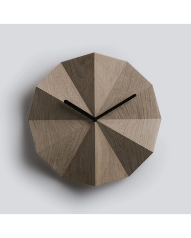 Delta Clock Geräucherte Eiche - Wanduhr aus Holz Lawa Design wanduhren küchenuhr wand uhren tischuhr spezielle design schöne ...
