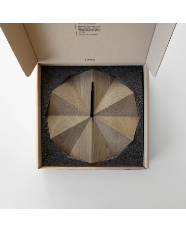Delta Clock Geräucherte Eiche - Wanduhr aus Holz Lawa Design wanduhren küchenuhr wand uhren tischuhr spezielle design schöne ...