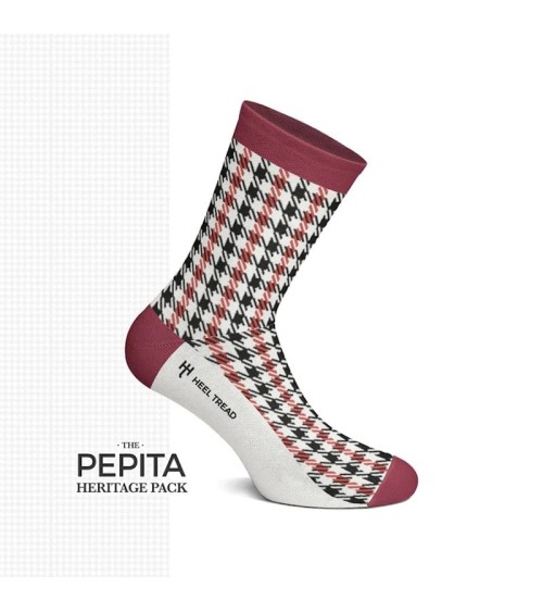 Chaussettes - Pepita Heritage Pack Heel Tread jolies pour femme originales pour homme chausset rigolotes drole Suisse