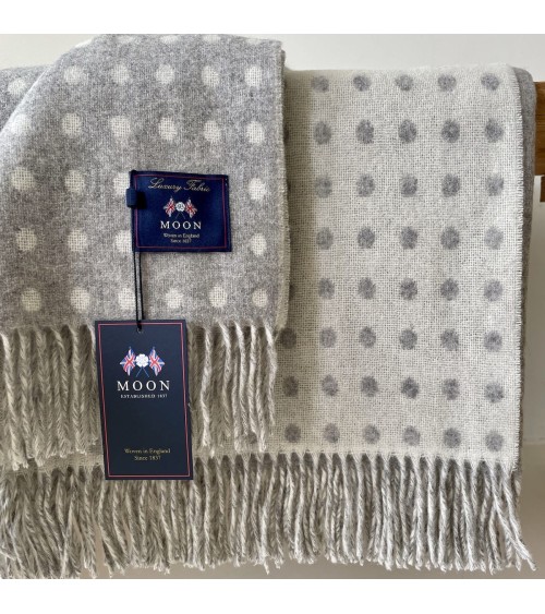 NATURAL SPOT DESIGN Grau - Merino Decke, Wolldecke Bronte by Moon Schafwolldecke warme Woll Decken Sofa wohndecke kaufen