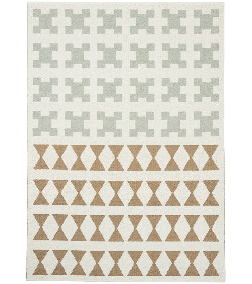 Tapis Vinyle - PARIS Vert / Beige Brita Sweden tapis scandinave en vinyle lavable en machine de cuisine exterieur salon couloir