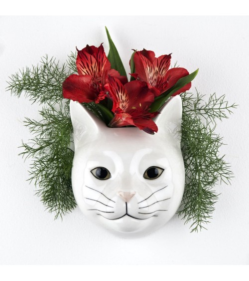 Daisy - Piccolo vaso da parete Gatto Quail Ceramics vasi eleganti per interni per fiori decorativi design kitatori svizzera
