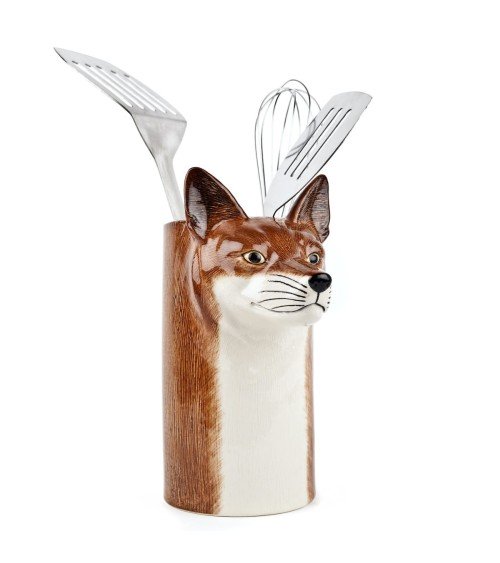 Renard - Pot à ustensiles de cuisine Quail Ceramics original suisse