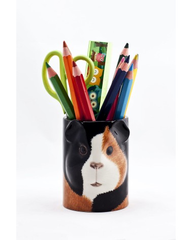Cochon d'Inde - Porte crayon & stylo, Petit pot de fleur Quail Ceramics bureau original design pour plantes intérieur à couve...
