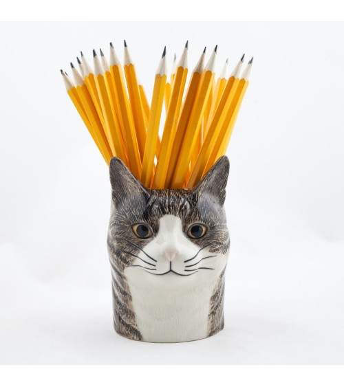 Millie - Porte crayon & stylo, Petit pot de fleur - Chat Quail Ceramics bureau original design pour plantes intérieur à couve...