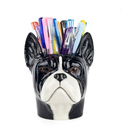 Bulldog Francese - Portapenne e Vasi per piante - Cane Quail Ceramics da scrivania eleganti design originali bambina particolari
