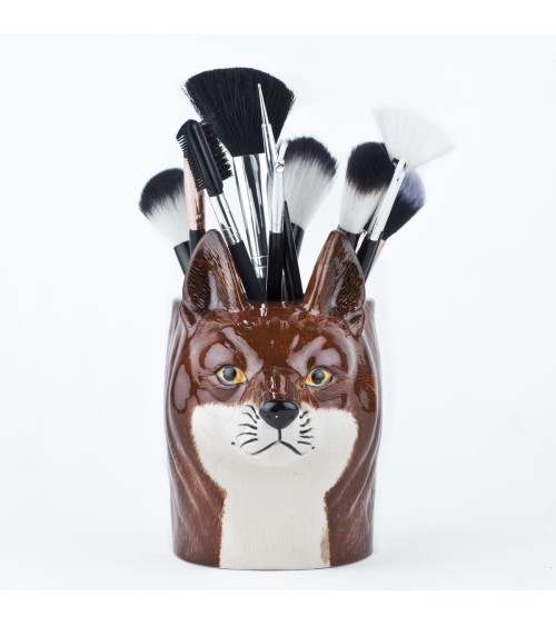 Fox - Animal Pencil pot & Flower pot Quail Ceramics pretty pen pot holder cutlery toothbrush makeup brush