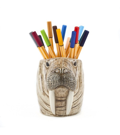 Morse - Porte crayon & stylo, Petit pot de fleur Quail Ceramics bureau original design pour plantes intérieur à couvert bross...