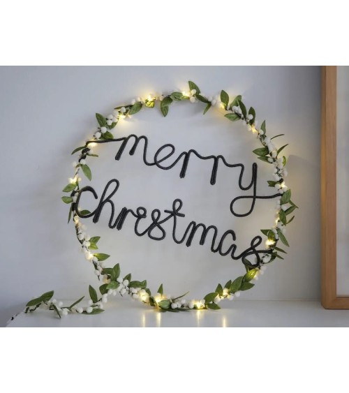 Ghirlanda vischio e pompons bianchi - Decorazioni natalizie Melanie Porter Decorazioni natalizie eleganti particolari decoro ...