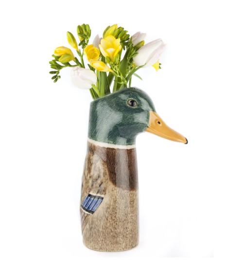 Grand vase à fleurs - Canard colvert Quail Ceramics design fleur décoratif original kitatori suisse