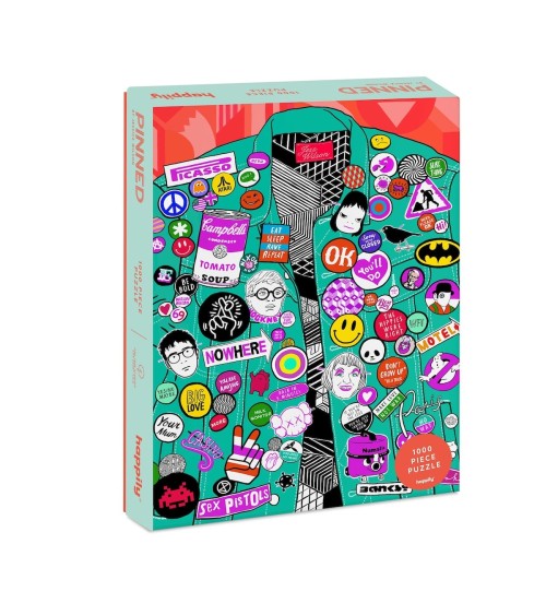 Pinned - Puzzle 1000 pièces Happily Puzzles jeu de puzzle design original moderne cool