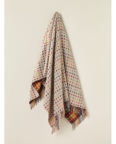 MULTI SPOT Beige - Merino Wolldecke, Kuscheldecke Bronte by Moon Schafwolldecke warme Woll Decken Sofa wohndecke kaufen