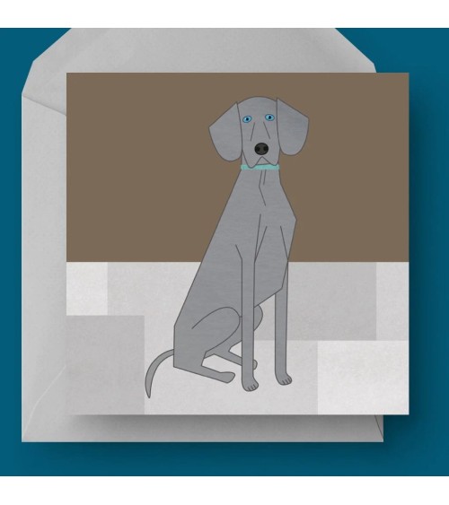 Weimaraner - Biglietto di auguri Ellie Good illustration spiritoso auguri buon compleanno matrimonio di nascita bimbo di natale