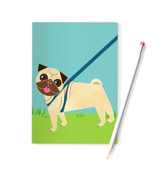 Cane Carlino - Quaderno A6 Ellie Good illustration Cartoleria Svizzera