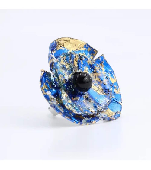 Coquelicot - Bague en plastique recyclé Jianhui London fantaisie original femme suisse