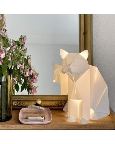 Lampe chat - Luminaire animal à poser, lampe de chevet design Plizoo a poser de nuit led moderne originale design suisse