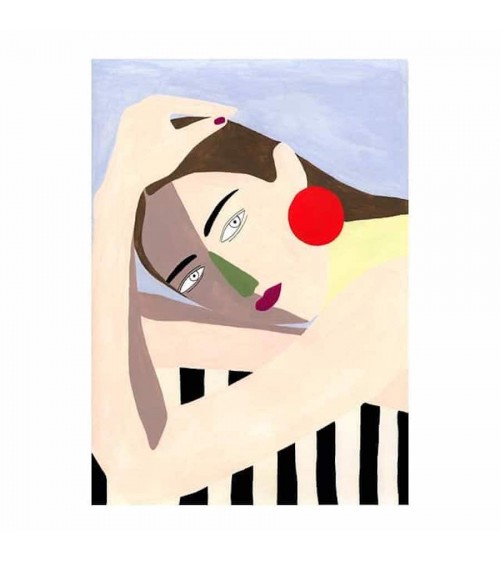 Femme couchée - Poster Depeapa mural affiche posters muraux design deco salon cuisine chambre enfant