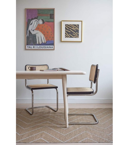 Mei Beige - Tapis vinyle tissé Brita Sweden tapis scandinave en vinyle lavable en machine de cuisine exterieur salon couloir