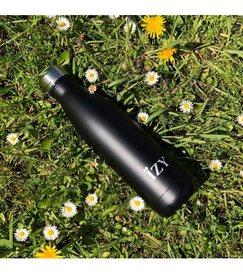 Noir Mat - Bouteille Isotherme 500 ml IZY Bottles gourde sport metal d eau aluminium thé design