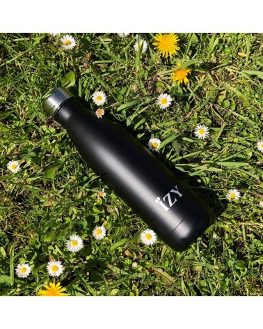 Noir Mat - Bouteille Isotherme 500 ml IZY Bottles gourde sport metal d eau aluminium thé design