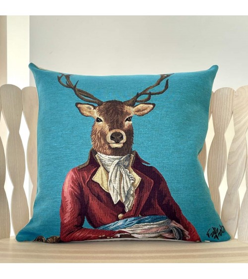 Cerf élégant - Housse de coussin Yapatkwa coussins décoratifs pour canapé salon deco original suisse